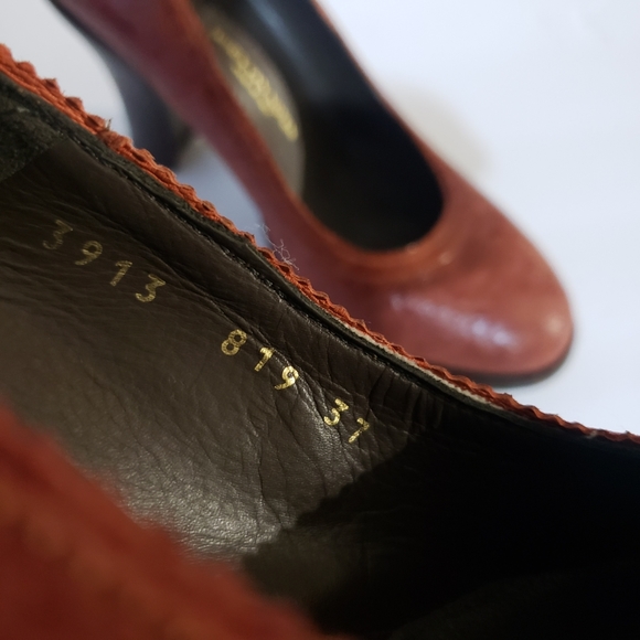 Dries Van Noten Reddish Brown Wooden Block Heel Sz: 6.5 - Picture 8 of 14